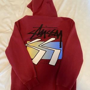 STUSSY red hoodie